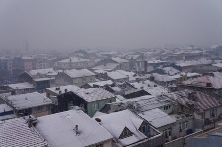 Zeytinburnu'ndan kar manzaraları