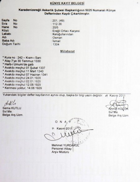 Zonguldaklı Şaban dede, 99 sene sonra şehit çocuğu olduğunu öğrendi