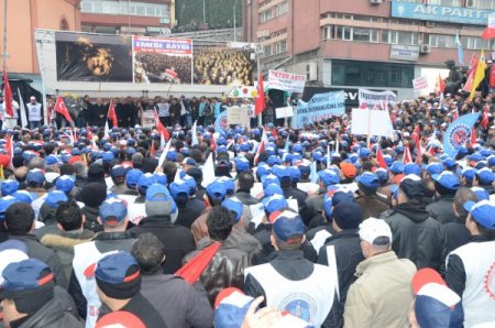 Zonguldak'ta taşeronlaşmaya karşı miting düzenlendi