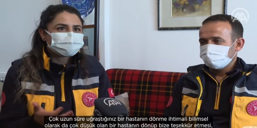 Kalbi iki kez duran hastadan ambulans ekibine 'hayat' teşekkürü