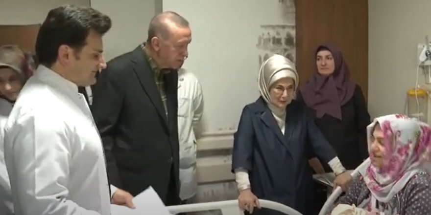 Cumhurbaşkanı Erdoğan, Başakşehir Çam ve Sakura Şehir Hastanesi'nde depremzedeleri ziyaret etti